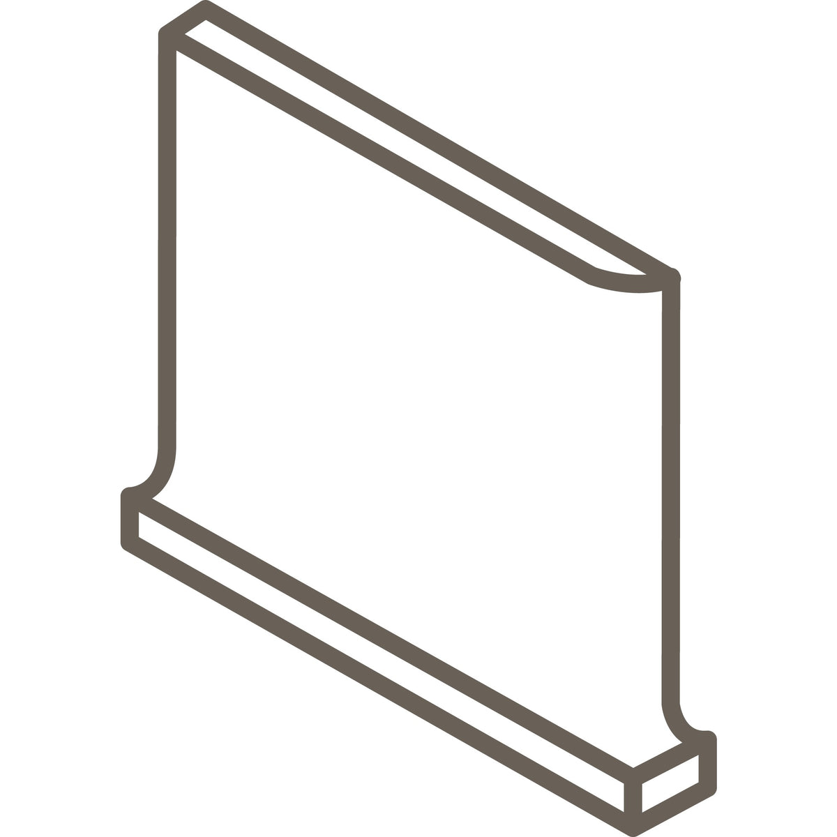 American Olean Color Complements Matte Azure SCL3361M Cove BC Left Matte Wall Tile Trim