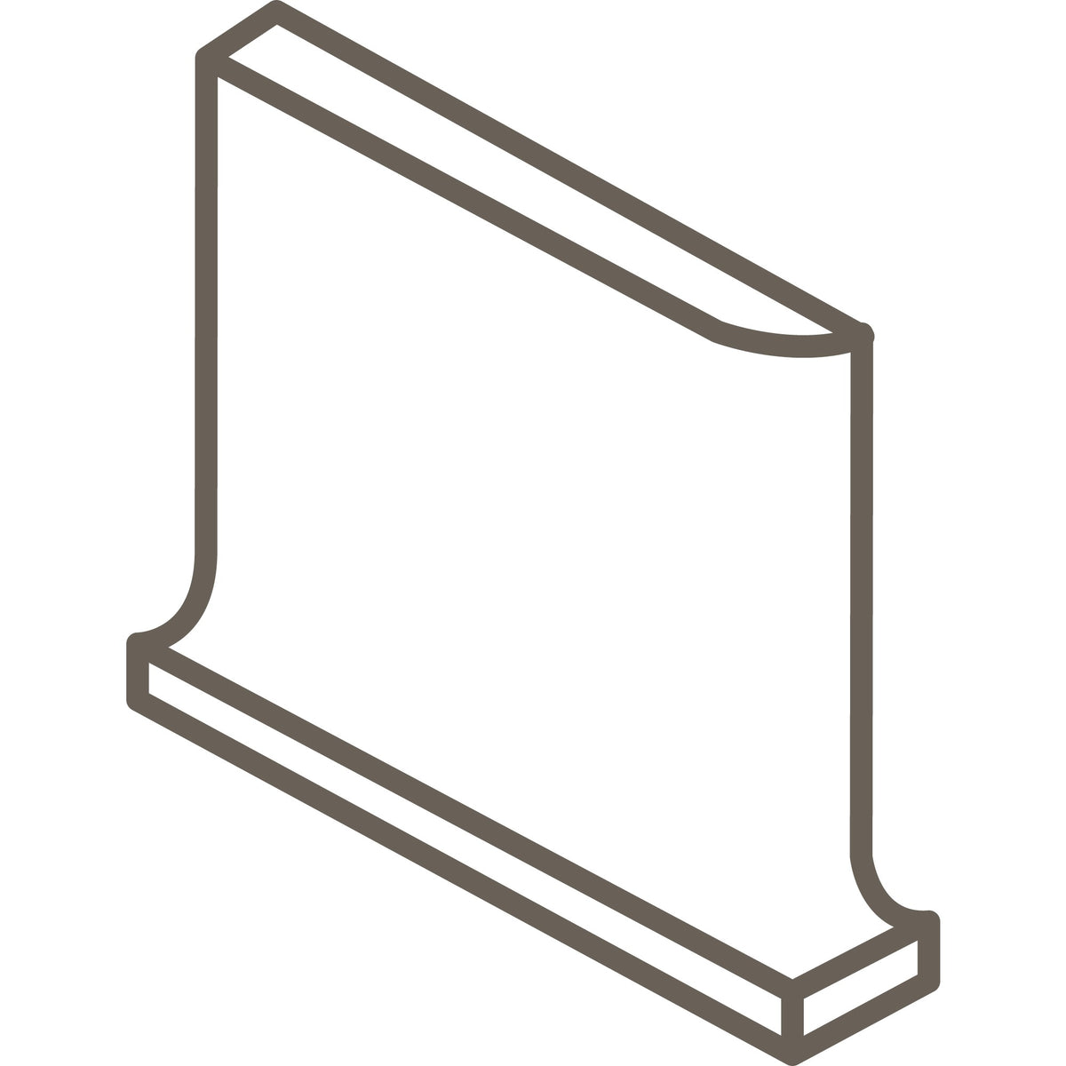 American Olean Color Complements Matte Fern SCL3401 Cove Corner Left Matte Wall Tile Trim