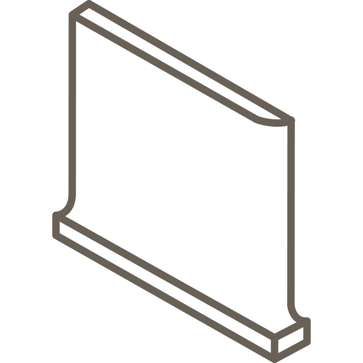 American Olean Color Complements Matte Daisy SCL3601 Cove Corner Left Matte Wall Tile Trim