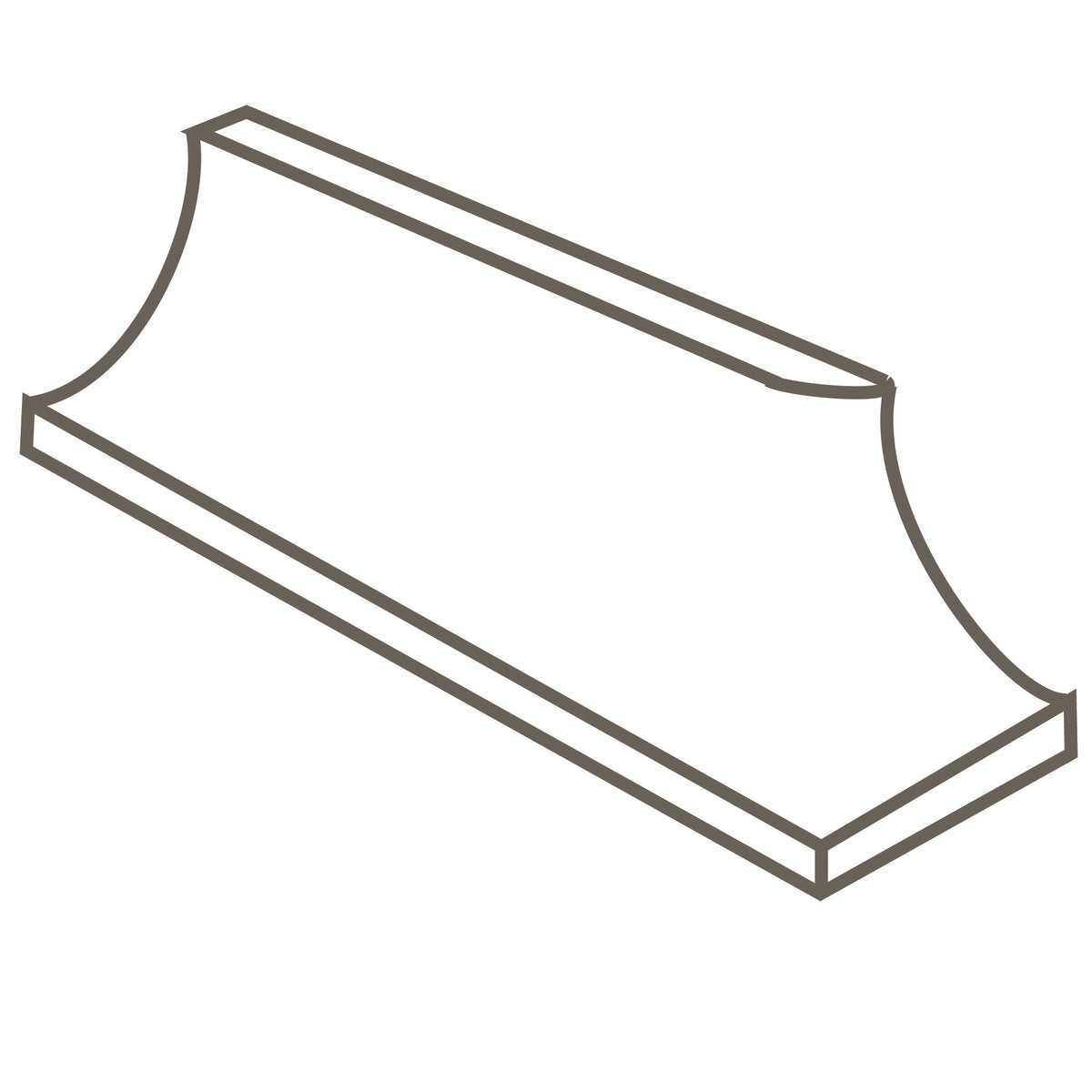 American Olean Unglazed Mosaics Willow Speckle SCL833 Cove Base Outcorner Matte Mosaic Tile Trim