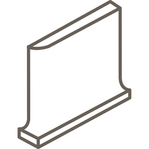 Daltile Color Wheel Classic White SCR3401 Cove Corner Right Glossy Wall Tile Trim