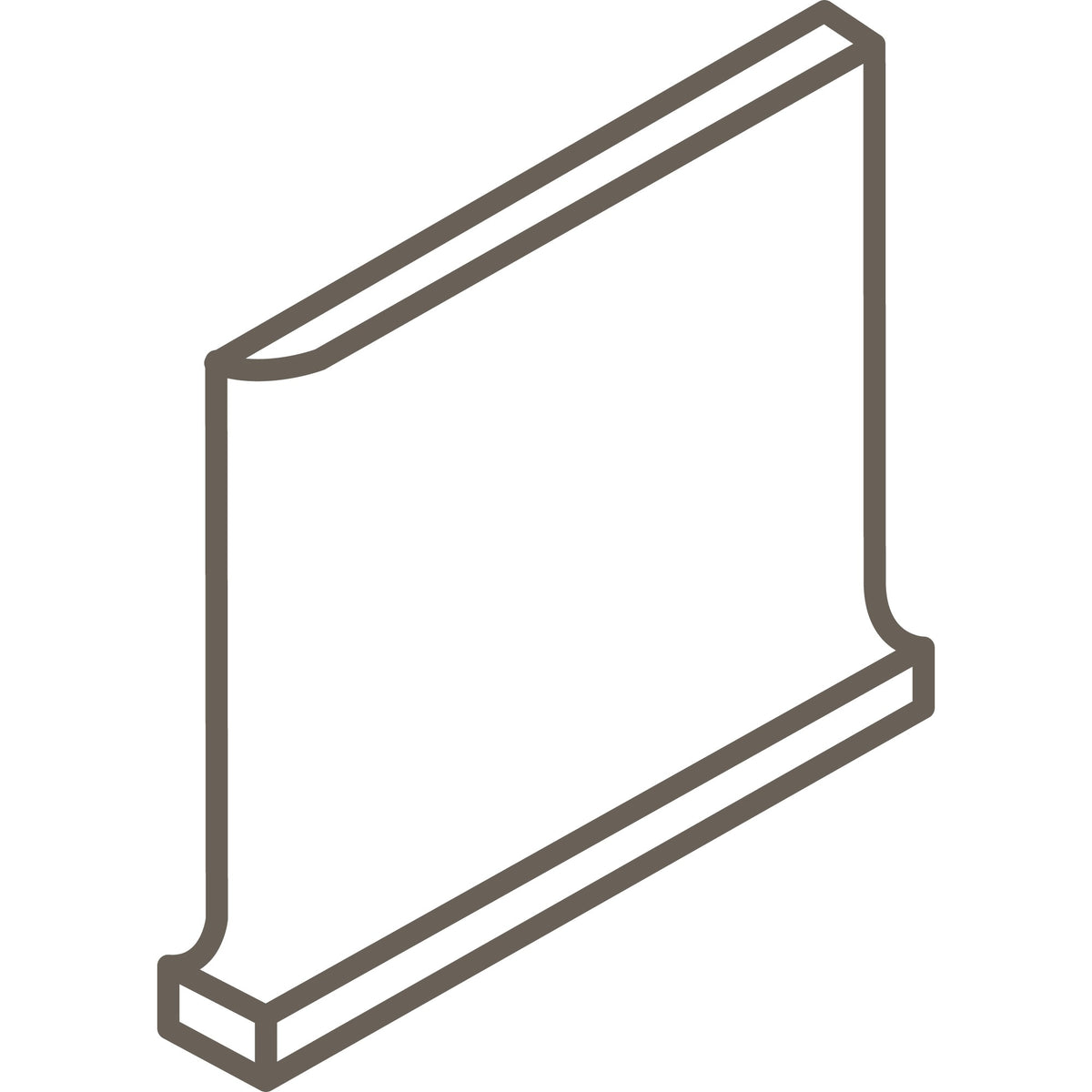 American Olean Color Complements Matte Pacific SCR3601 Cove Corner Right Matte Wall Tile Trim