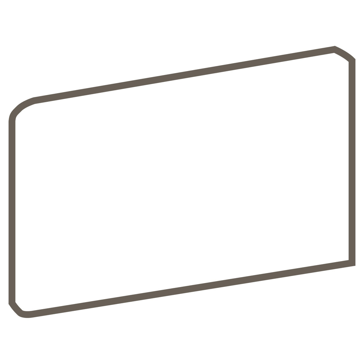 American Olean Color Complements Matte Pearl White SCR4369M Bullnose Corner Right Matte Wall Tile Trim