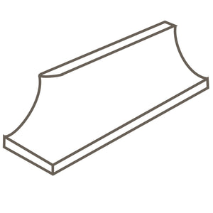 American Olean Unglazed Mosaics Charcoal SCR833 Cove Base Outcorner Matte Mosaic Tile Trim