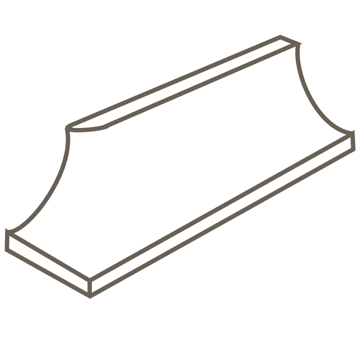 American Olean Unglazed Mosaics Willow Speckle SCR833 Cove Base Outcorner Matte Mosaic Tile Trim