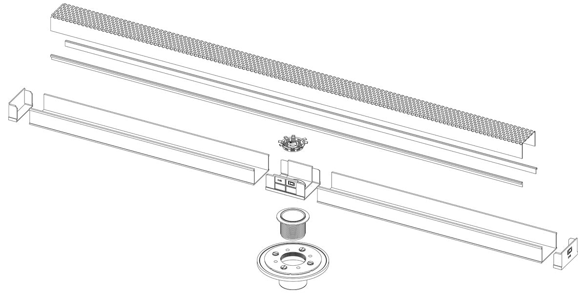 Infinity Drain SDG 6548 48" Complete Kit for S-DG 65 (Formerly DG 6548 ORB)