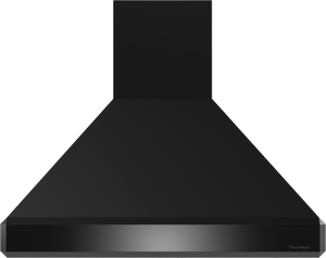 Vent-A-Hood SEPH18-242 BC 42" 600 CFM Euro Pro Wall Mount Range Hood with Emerald-Cut Edges, Magic Lung Blower, Black Carbide