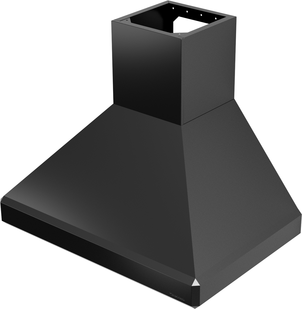 Vent-A-Hood SEPH18-248 BL 48" 600 CFM Euro Pro Wall Mount Range Hood with Emerald-Cut Edges, Magic Lung Blower, Black Satin