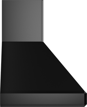 Vent-A-Hood SEPH18-242 BL 42" 600 CFM Euro Pro Wall Mount Range Hood with Emerald-Cut Edges, Magic Lung Blower, Black Satin