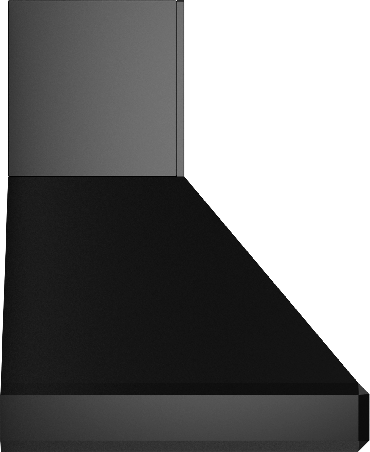 Vent-A-Hood SEPH18-248 BL 48" 600 CFM Euro Pro Wall Mount Range Hood with Emerald-Cut Edges, Magic Lung Blower, Black Satin