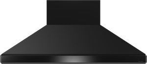 Vent-A-Hood SEPTH18-348 BL 48" 900 CFM Euro Pro High-Capacity Wall Mount Range Hood with Emerald-Cut Edges, Magic Lung Blower, Black Satin