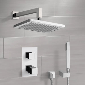 Chrome Thermostatic Shower System with 9.5" Rain Shower Head and Hand Shower