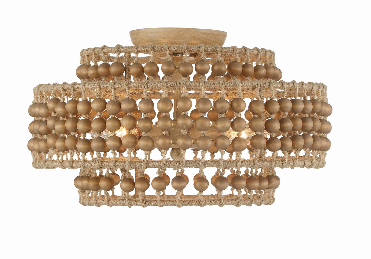 Silas 4 Light Burnished Silver Semi Flush Mount SIL-B6003-BS_CEILING