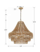 Silas 6 Light Burnished Silver Chandelier SIL-B6006-BS