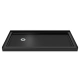 DreamLine SlimLine 30 in. D x 60 in. W x 2 3/4 in. H Left Drain Single Threshold Shower Base in Black