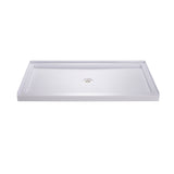 DreamLine Infinity-Z 32 in. D x 54 in. W x 74 3/4 in. H Clear Sliding Shower Door in Oil Rubbed Bronze and Center Drain White Base