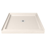 DreamLine Lumen 36 in. D x 42 in. W by 74 3/4 in. H Hinged Shower Door in Oil Rubbed Bronze with Biscuit Acrylic Base Kit