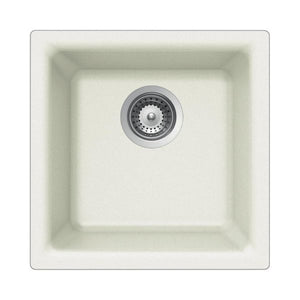 Hamat - SIO-1616B-WH - Granite Dual Mount Bar/Prep Sink, White