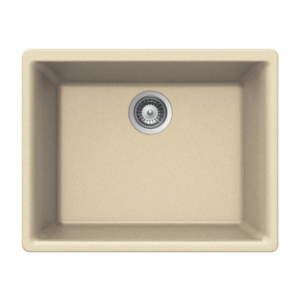 Hamat - SIO-2418SU-SD - Granite Undermount Single Bowl Kitchen Sink, Sand