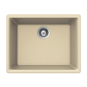 Hamat - SIO-2418SU-SD - Granite Undermount Single Bowl Kitchen Sink, Sand