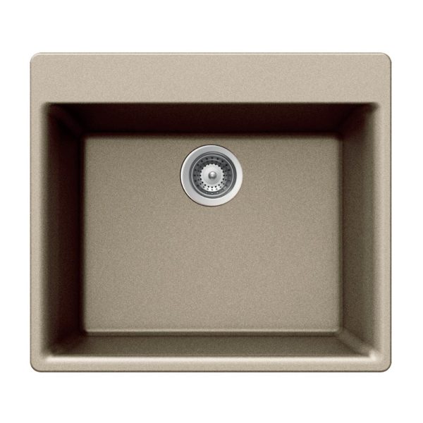 Hamat - SIO-2420ST-TA - Topmount Single Bowl Granite Kitchen Sink, Taupe