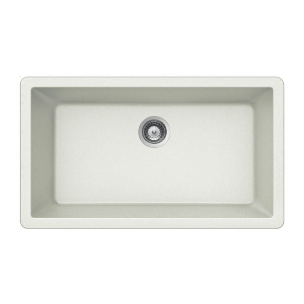 Hamat - SIO-3319SU-MO - Granite Undermount Large Single Bowl Kitchen Sink, Mocha