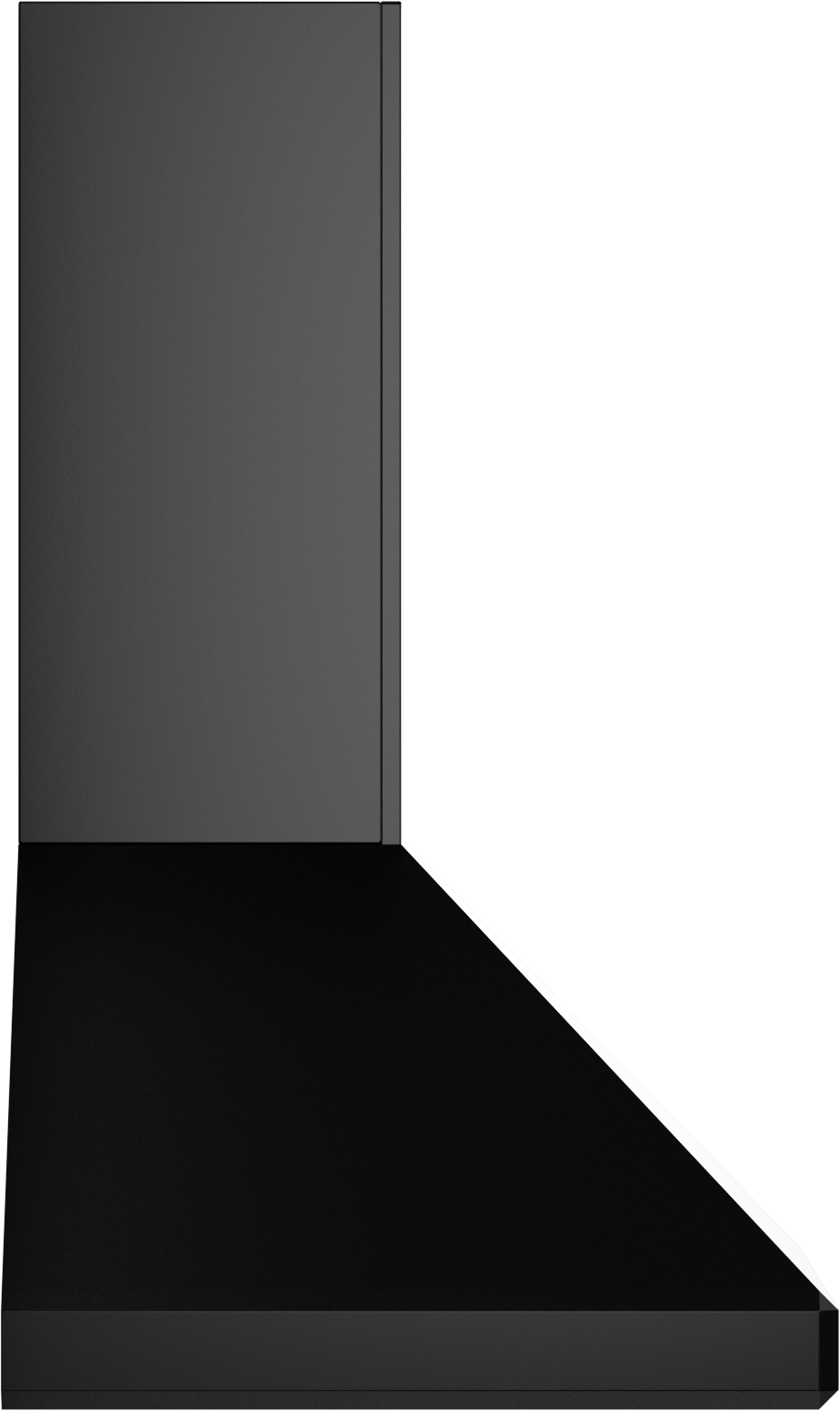 Vent-A-Hood SLDH14-242 BC 42" 600 CFM Euro Wall Mount Range Hood with Emerald-Cut Edges, Magic Lung Blower, Black Carbide