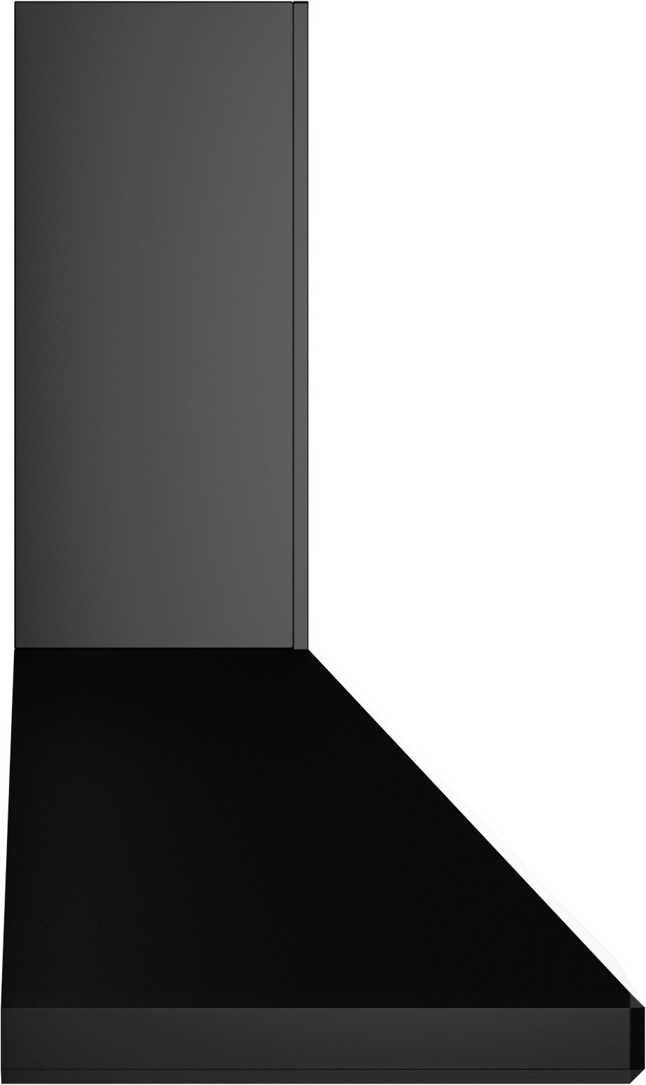 Vent-A-Hood SLDH14-136 BL 36" 300 CFM Euro Wall Mount Range Hood with Emerald-Cut Edges, Magic Lung Blower, Black Satin