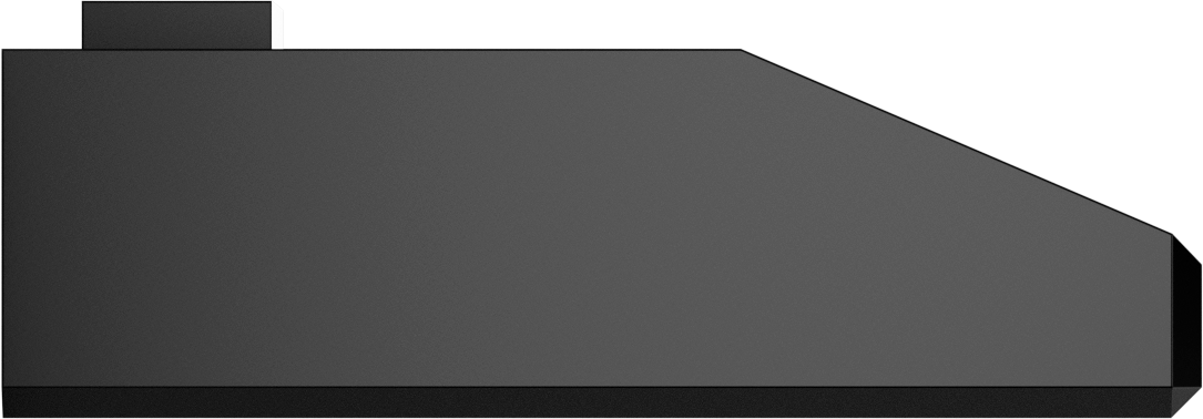 Vent-A-Hood SLH6-K42 BL 42" 250 CFM Professional Under Cabinet Range Hood with Emerald-Cut Edges, Low-Profile Blower (V-Line), Black Satin