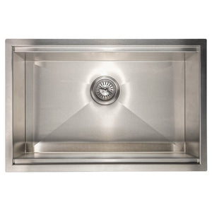 ZLINE Garmisch 27 in. Undermount Single Bowl Stainless Steel Kitchen Sink with Bottom Grid and Accessories (SLS-27)