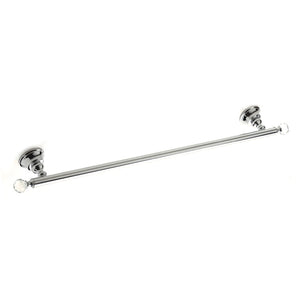 Towel Bar, Chromed Brass, 24 Inch, with Crystals