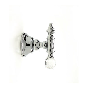Robe Hook, Brass with Crystal