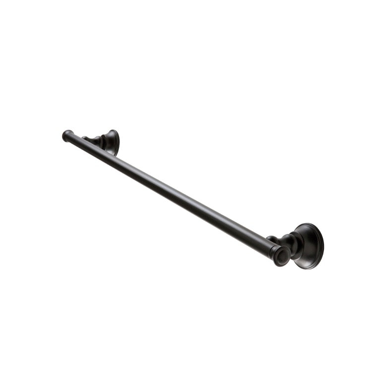 Towel Bar, Black, Brass, 18 Inch