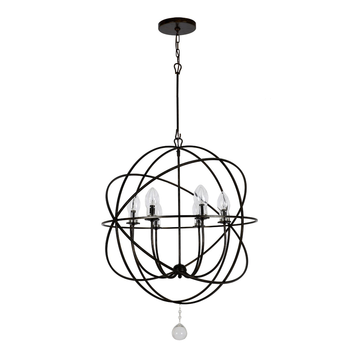 Solaris 6 Light English Bronze Sphere Outdoor Pendant SOL-9328-EB