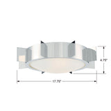 Solas 3 Light Polished Nickel Flush Mount SOL-A3103-PN