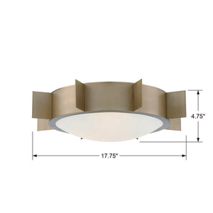 Solas 3 Light Polished Nickel Flush Mount SOL-A3103-PN