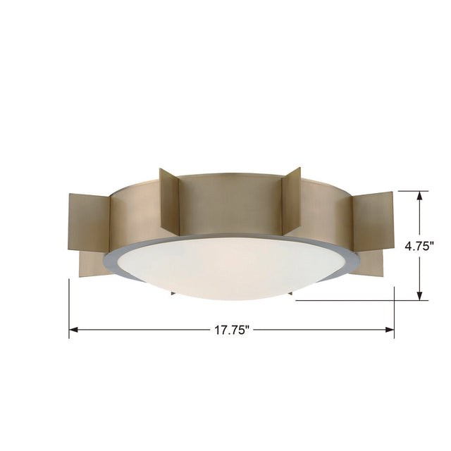 Solas 3 Light Polished Nickel Flush Mount SOL-A3103-PN