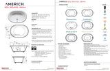 Americh SR6644TA2-WH Sol Round 6644 - Tub Only / Airbath 2 - White