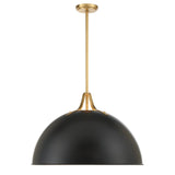 Soto 3 Light Matte Black + Antique Gold Chandelier SOT-18017-MK-GA