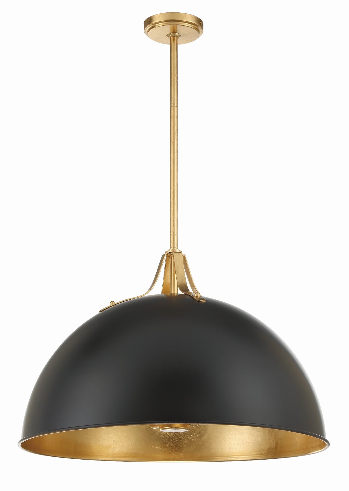 Soto 3 Light Matte Black + Antique Gold Chandelier SOT-18017-MK-GA