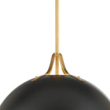 Soto 3 Light Matte Black + Antique Gold Chandelier SOT-18017-MK-GA