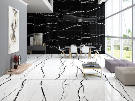 MSI Spider White 24" x 48" Polished Porcelain Floor and Wall Tile (CASE)