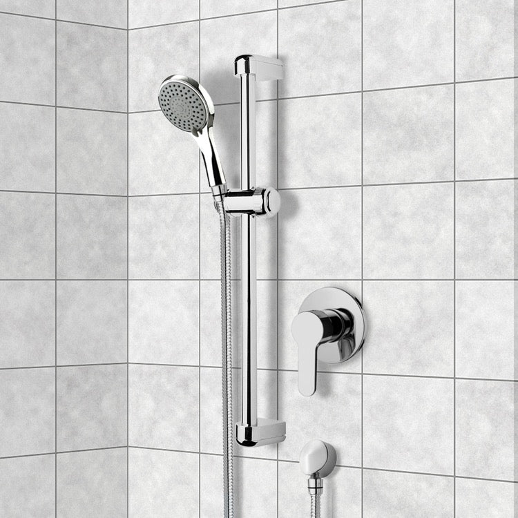 Chrome Slidebar Shower Set With Multi Function Hand Shower