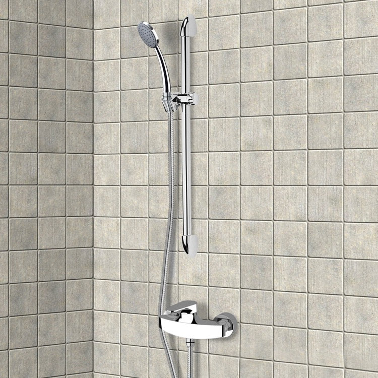 Chrome Slidebar Shower Set With Hand Shower