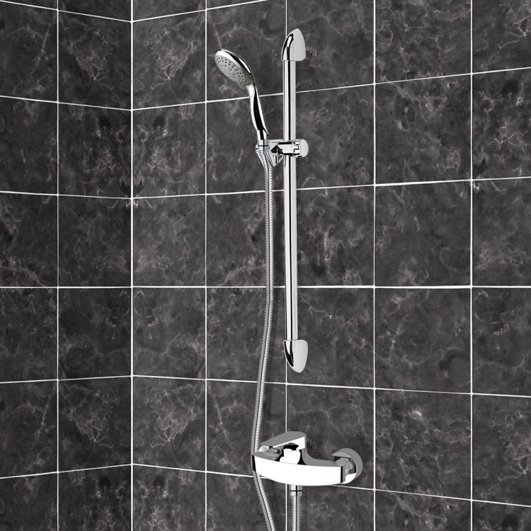 Chrome Slidebar Shower Set With Multi Function Hand Shower