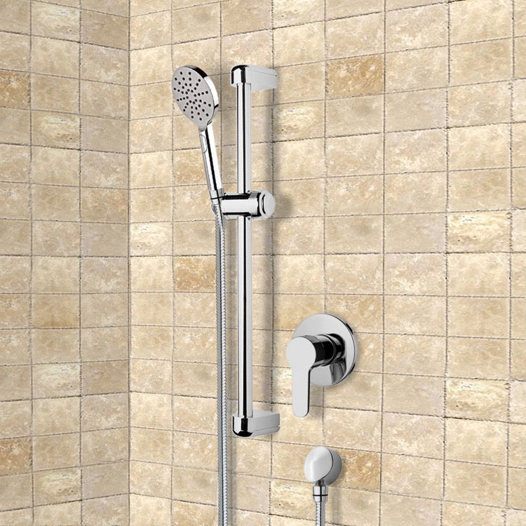 Chrome Slidebar Shower Set With Multi Function Hand Shower