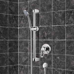 Chrome Slidebar Shower Set With Hand Shower
