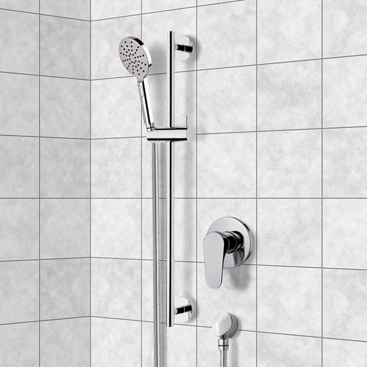 Chrome Slidebar Shower Set With Multi Function Hand Shower