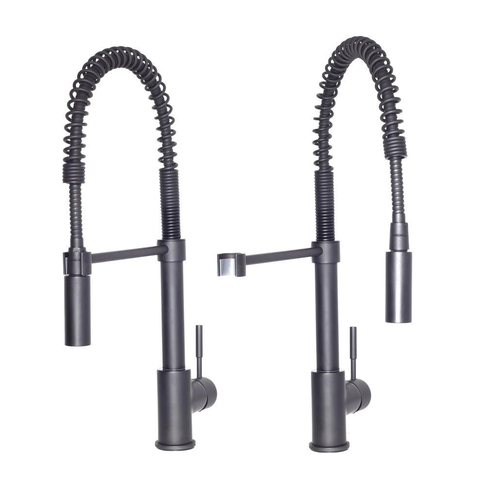 ZLINE Sierra Pull Down Spring Single Handle Kitchen Faucet in Matte Black (SRA-KF-MB)