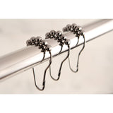 Edenscape SRCR121 Roller Ball Shower Curtain Rings (12 Pieces/Set), Polished Chrome